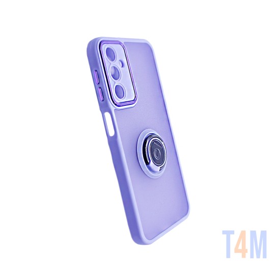 Funda con Anilla de Soporte para Samsung Galaxy A24 4G Púrpura Ahumado